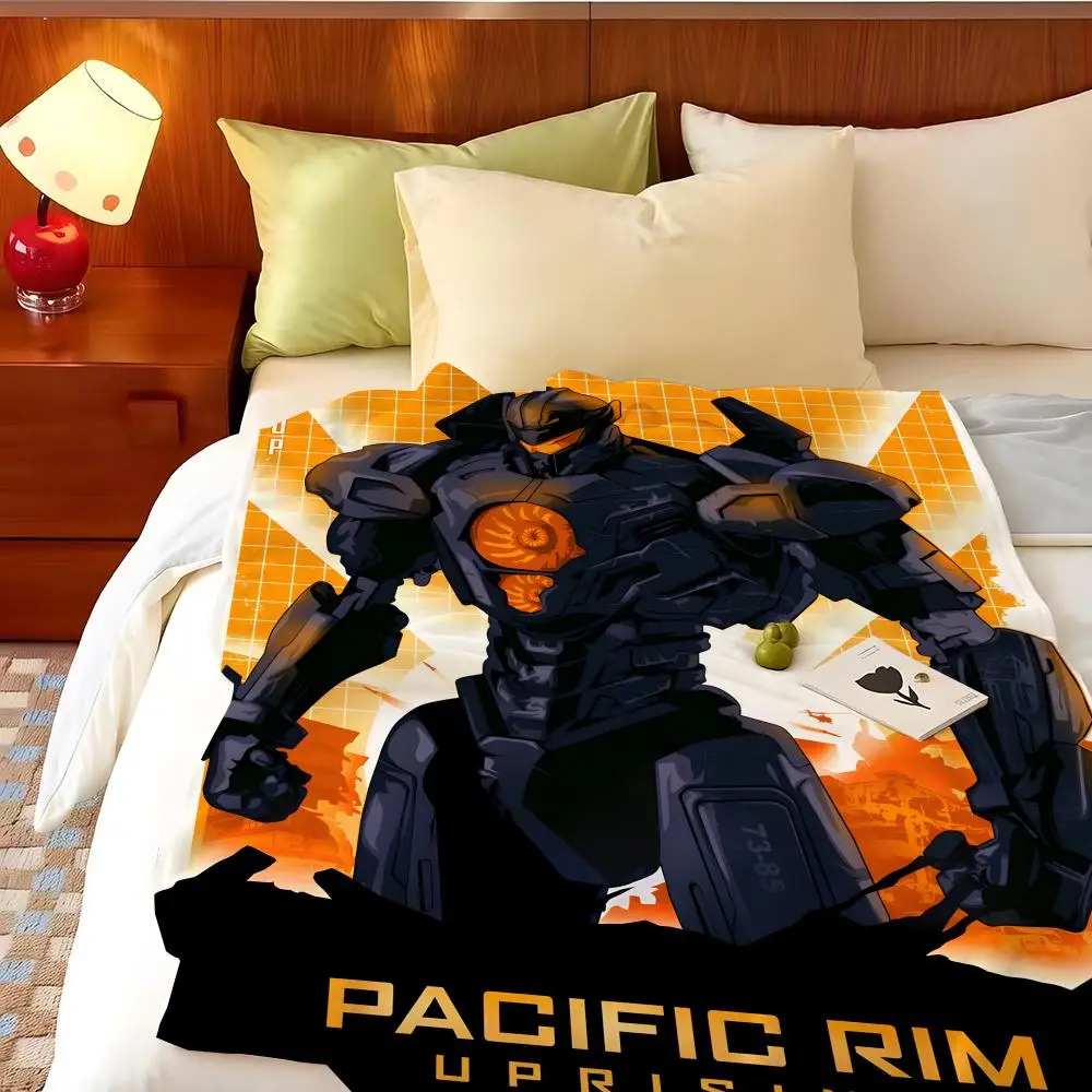 Movie P-Pacific R-Rim Throw Flannel Throw Blanket, Lightweight Cozy, Durable Washable cute Cool