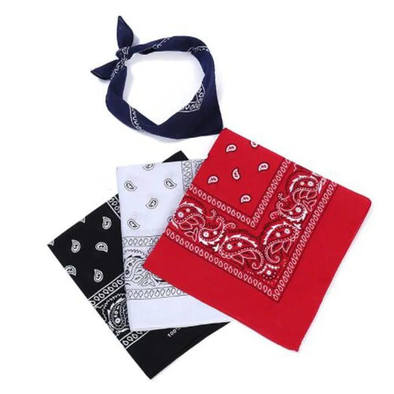 55cm HOT Hip Hop cashew flowers printed Bandana Man Women Fashion Outdoor Headbands amoeba Scarves High Quality Hair Accessories