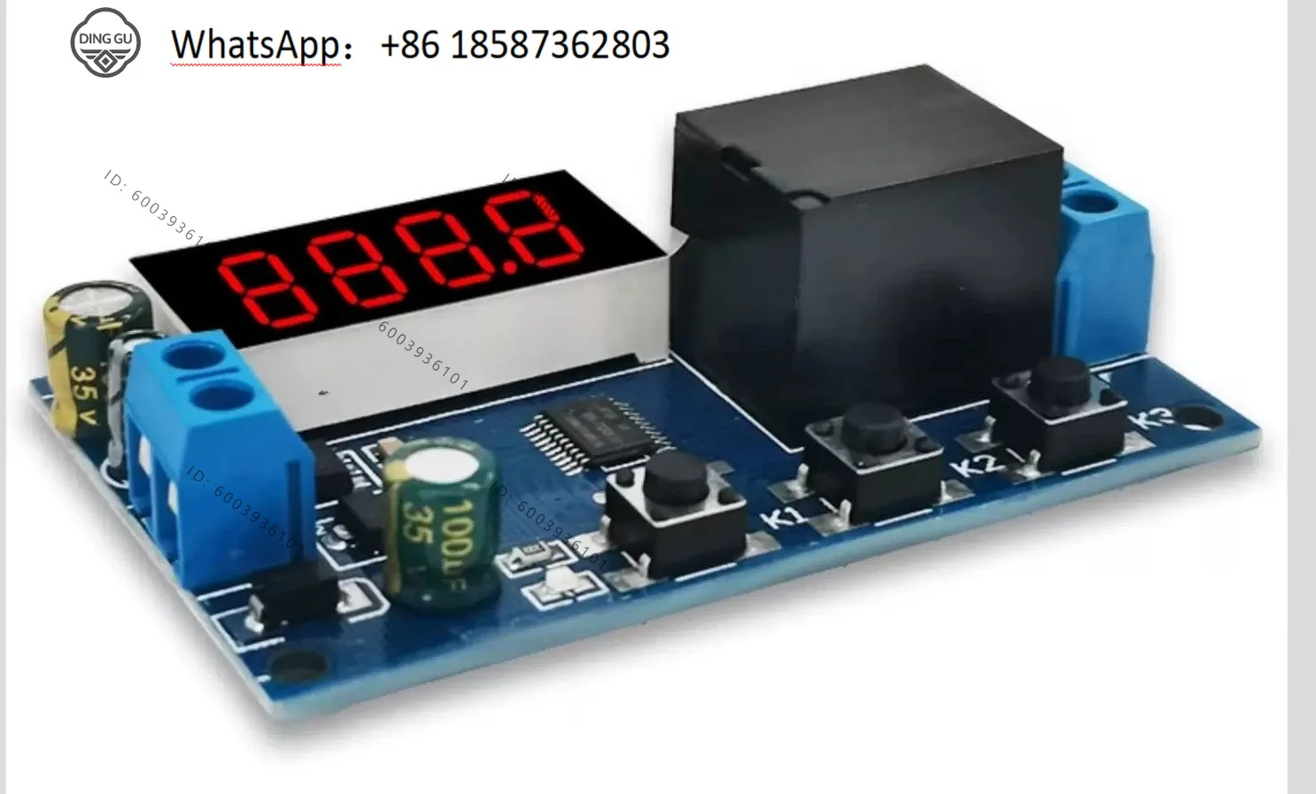 Temperature Detection Control Switch Board Relay Module Programmable D-S18B20 Temperature Control Board 5V12v24v