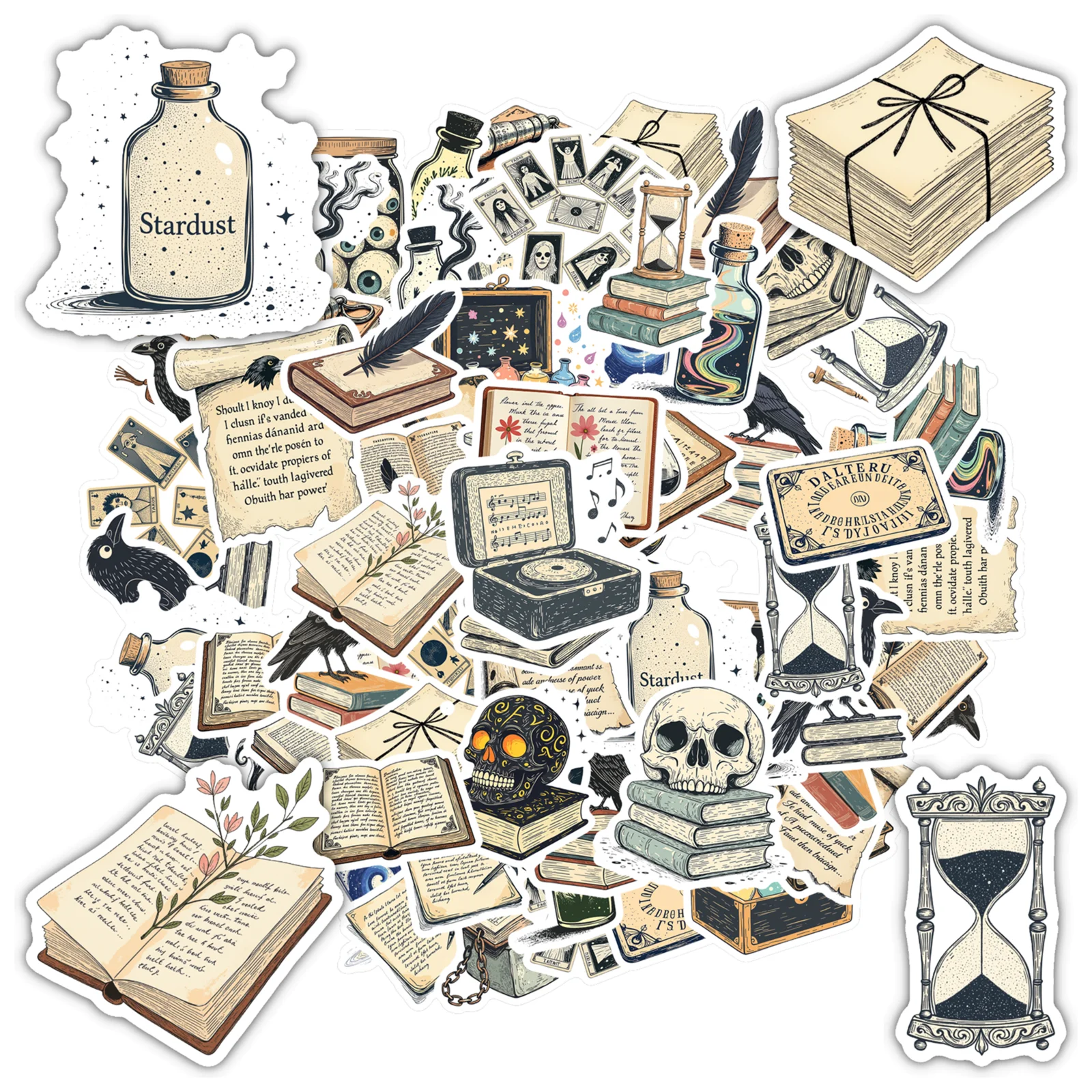 

35 шт., наклейки с загадочным мильнем, антикварные наклейки с изображением животных, наклейки для гитары, сделай сам, велосипед, скейтборд, ноутбук