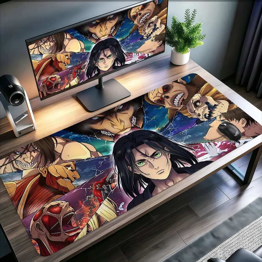 Anime A-Attack On T-Titan Mouse Pad Large Non-slip Lockedge Desktop Computer Desk Mat Keyboard MousePad Office Gamer Student