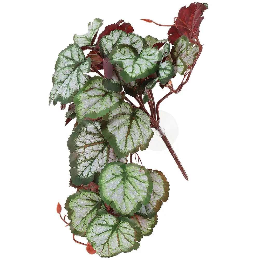

Simulated Plants Artificial Hanging Habitat Fake Leaf For Terrarium Reptile Hideout Lifelike Climbing Decor Easy