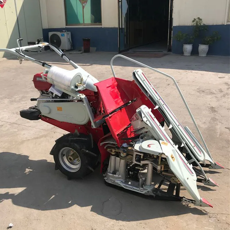 Hand-pushed rice and wheat cutting and baling machine Small household harvester Export  highland barley cutting