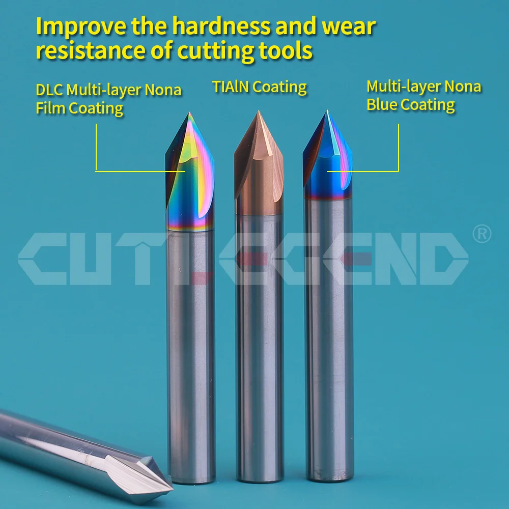 CUTLEGEND Chamfer Milling Cutter Carbide Corner Countersink Chamfering Mill Deburring Edges V Grove Router 60 90 120 Degree