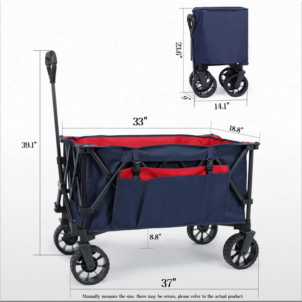 Custom High Quality Garden Park Utility kids wagon portable beach trolley cart camping woods folding camp wagon