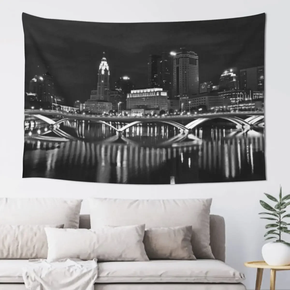 

Columbus in Black and White Tapestry Aesthetics For Room Cute Decor Room Decorating Aesthetic Wall Hangings Decoration Tapestry