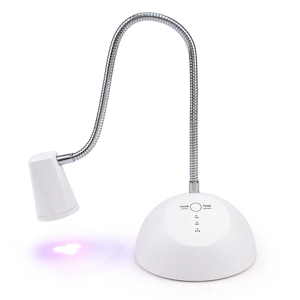 Portable Rechargeable Cordless Uv Led Soft Gel Finger Tip Flexible Desk Table Nail Lamp Flash Cure Touch Light view 3