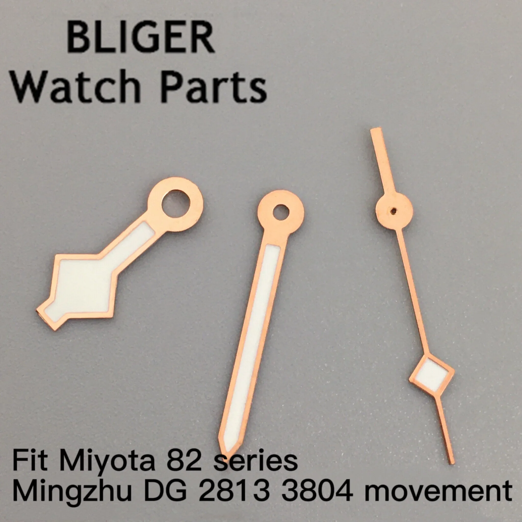 BLIGER silver rose gold yellow hands luminous hands fit NH35 NH36 ETA2824 2836 Miyota8215 8205 821A Mingzhu DG2813 3804 movement