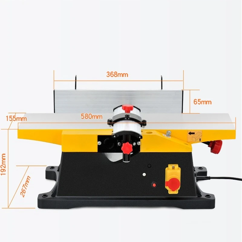 6-inch woodworking planer table-top electric small  flat bed side  household single-sided planer flat