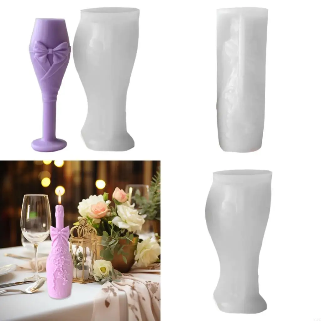 

Силиконовая форма для свадебных свечей для эпоксидной смолы, свечного мыла, свадебного украшения X3UC