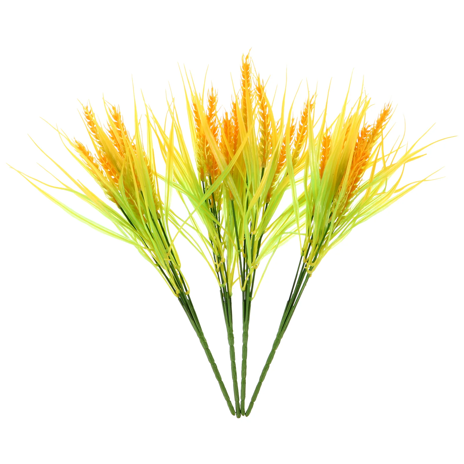 4 Pcs Simulated Ears of Wheat Lifelike Decoration Simulation Grasses Autumn Artificial Grain Flowers Plastic Stalks