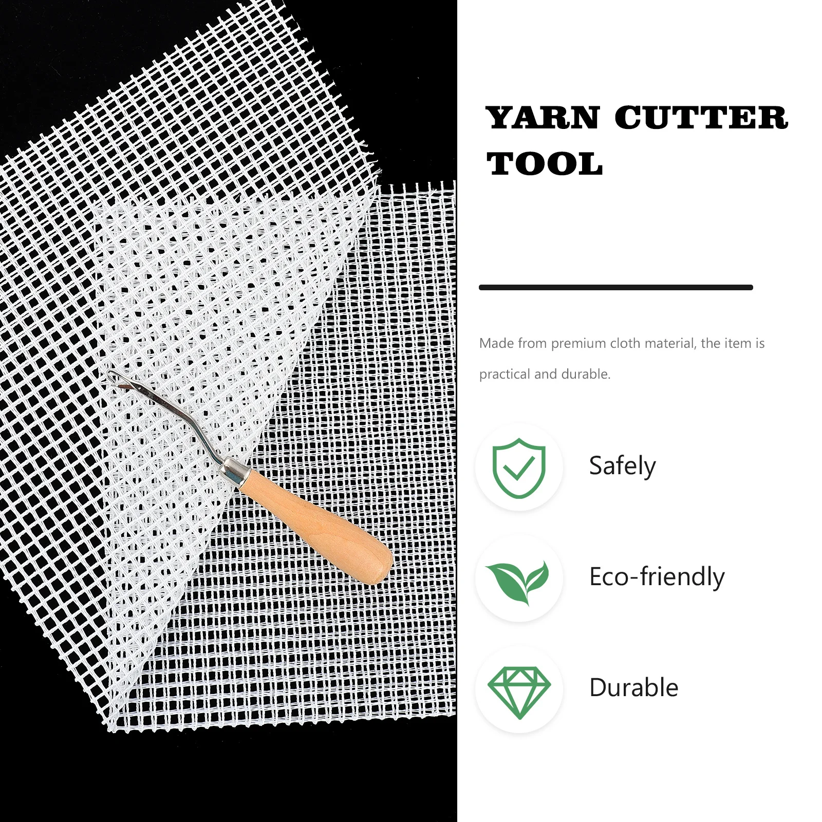 

1 set 1 Set Wooden Bent Latch Hook Tool Carpet Tapestry Making Kit Diy Knitting Crochet Hooks Rug Embroidery Supplies Craft Mesh