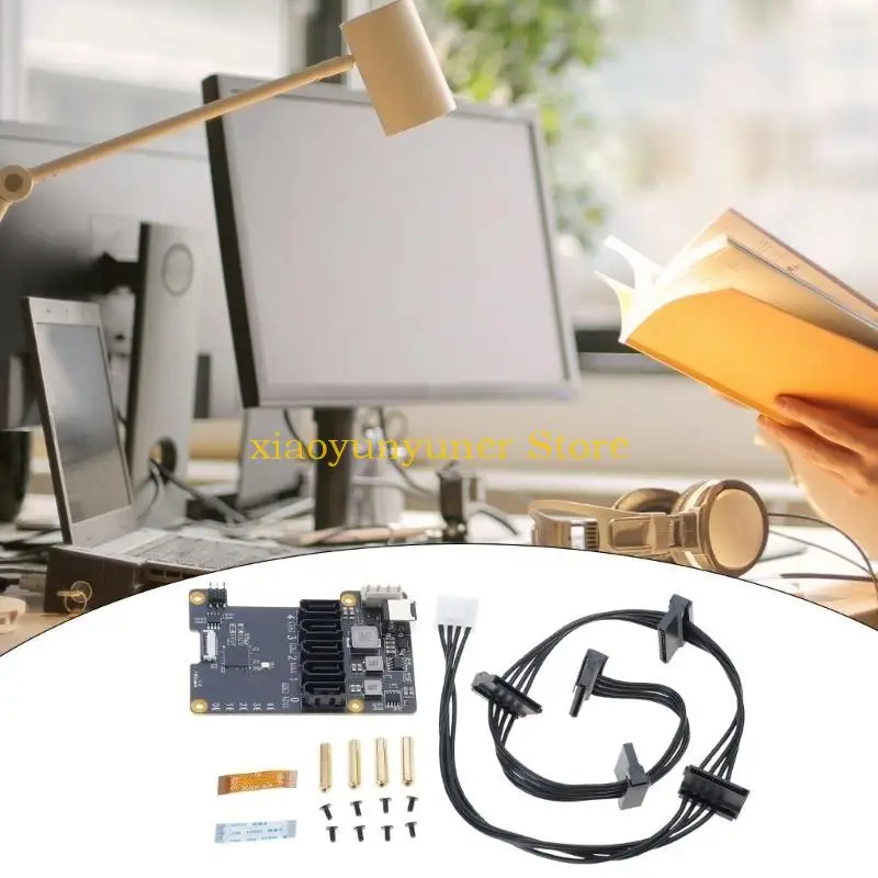 

P9JB X1009 5 Port PCIE to SATA3.0 Expansion Board For RPi 5 5B For High Capacity Storage Needs