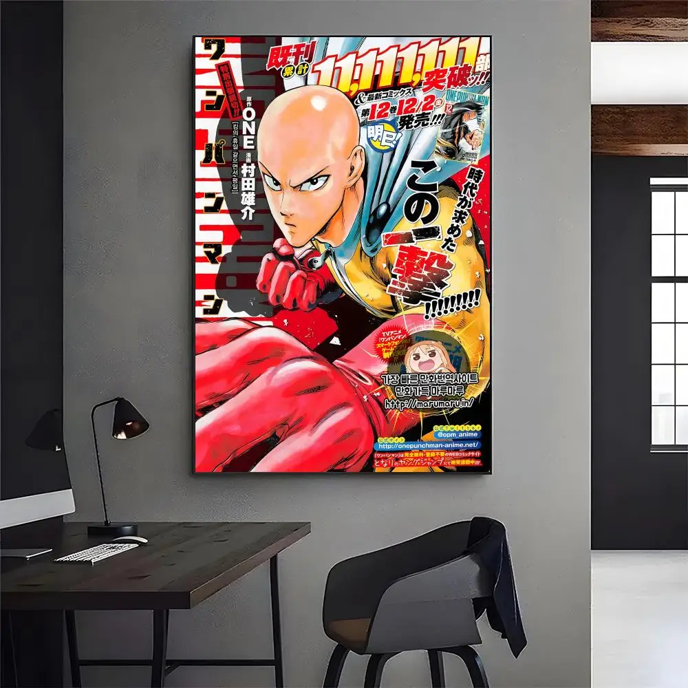 Anime One-Punch Man Poster Self-adhesive Waterproof Paper Sticker Coffee House Bar Room Wall Decor - view 3