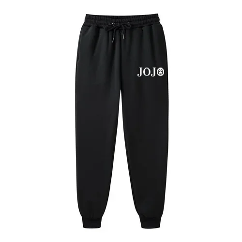 2026 Herren JOJO Anime Grafik-Print Jogginghose Graue Lässige Trainingshose mit Elastischem Kordelzug am Bund, Tailliertem Knöchel und Sportlichem Schnitt, Streetwear – Detail 2