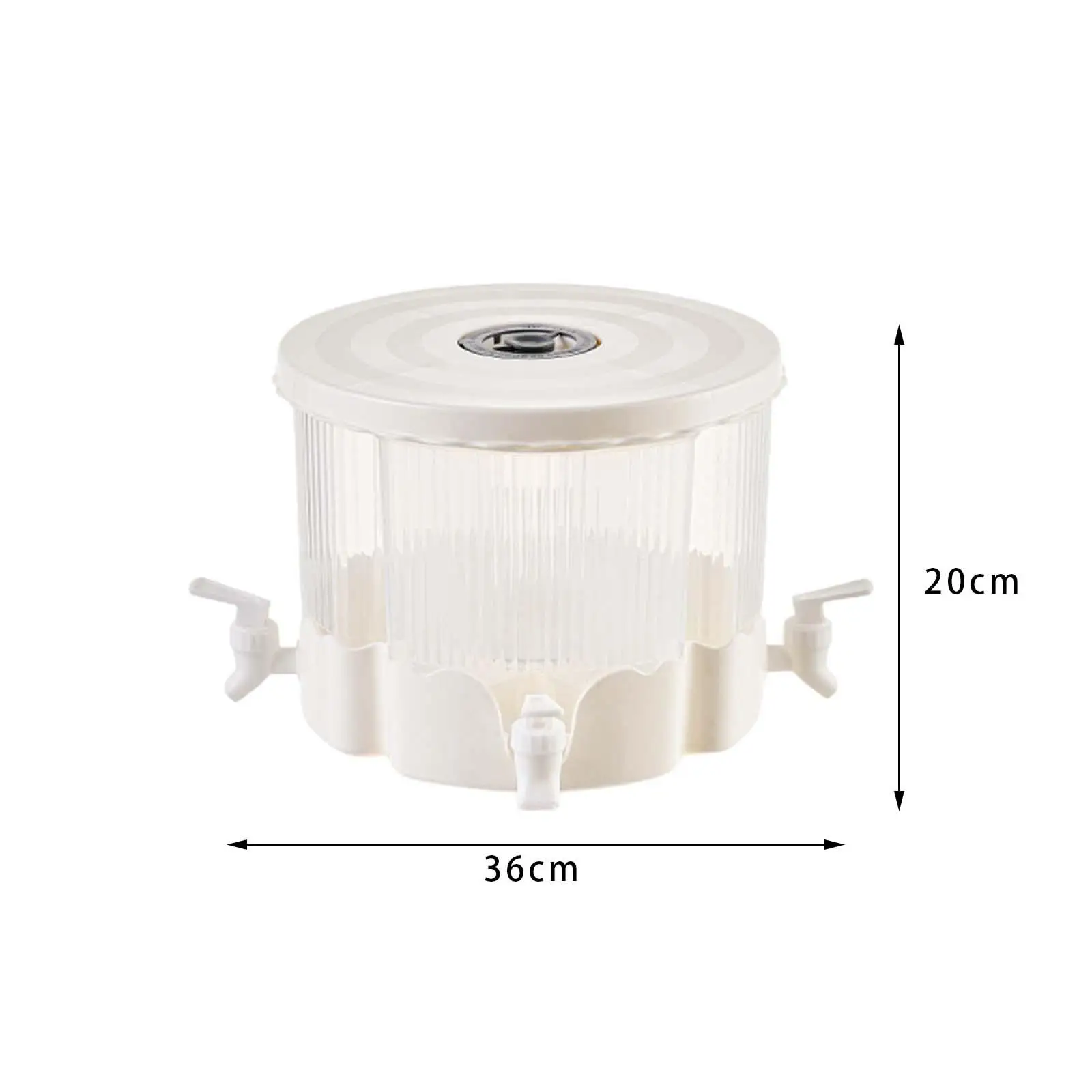 Ice juice drink dispenser, 6 liters, removable, 4 grids, rotating, with lid