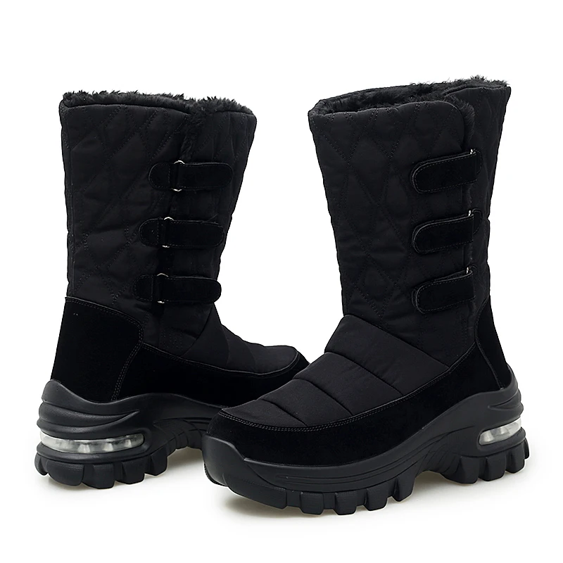 Women's Boots Anti-slip Waterproof Winter Snow Boots Outdoor Thick Bottom Winter Shoes Thick Plush Medium Boots Platform Boots