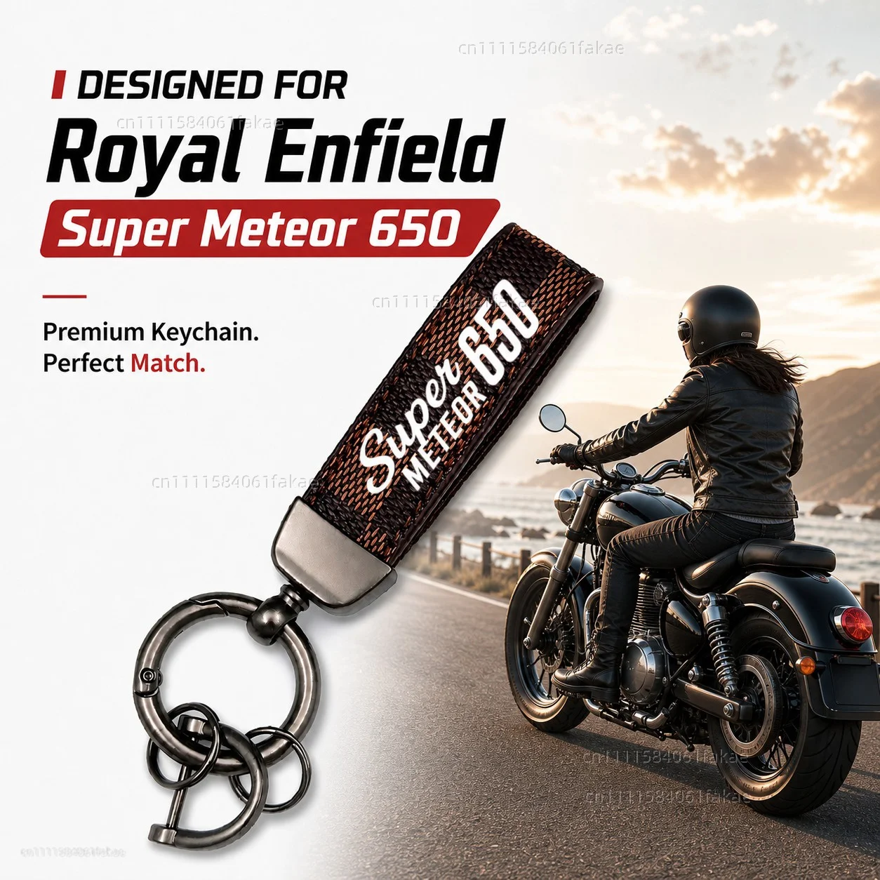 FOR Royal Enfield Super Meteor 650 2023-2026 Motorcycle Keychain Custom Logo Gift for Rider Men Women