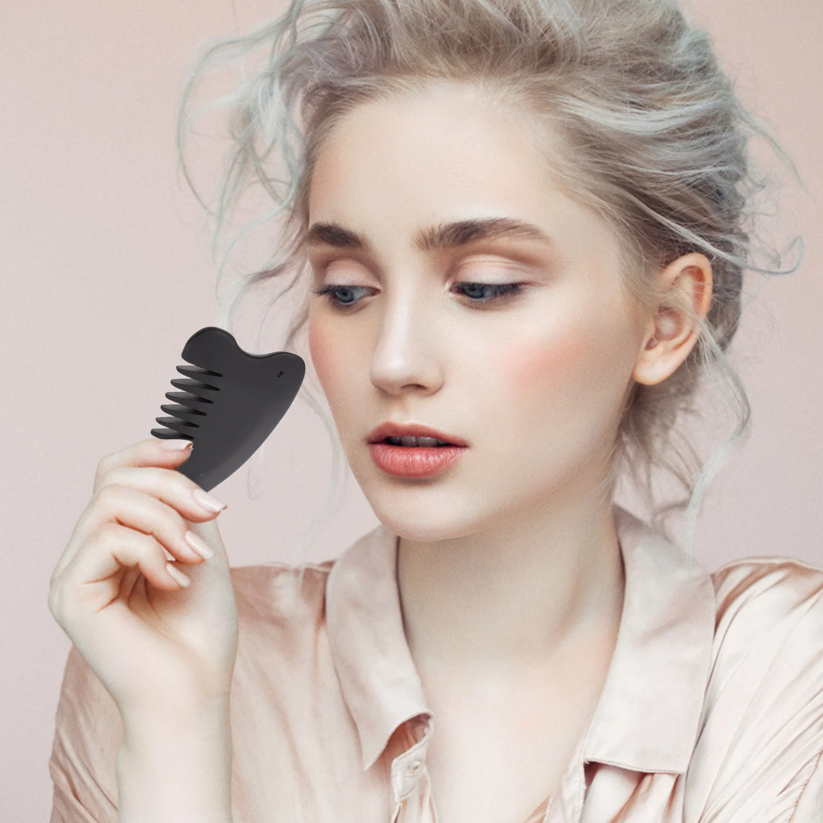 

3 шт., высококачественные расчески для соскабливания камней, многофункциональный косметический массажер с гладкими краями, практичный подарок для друзей, семьи, черный