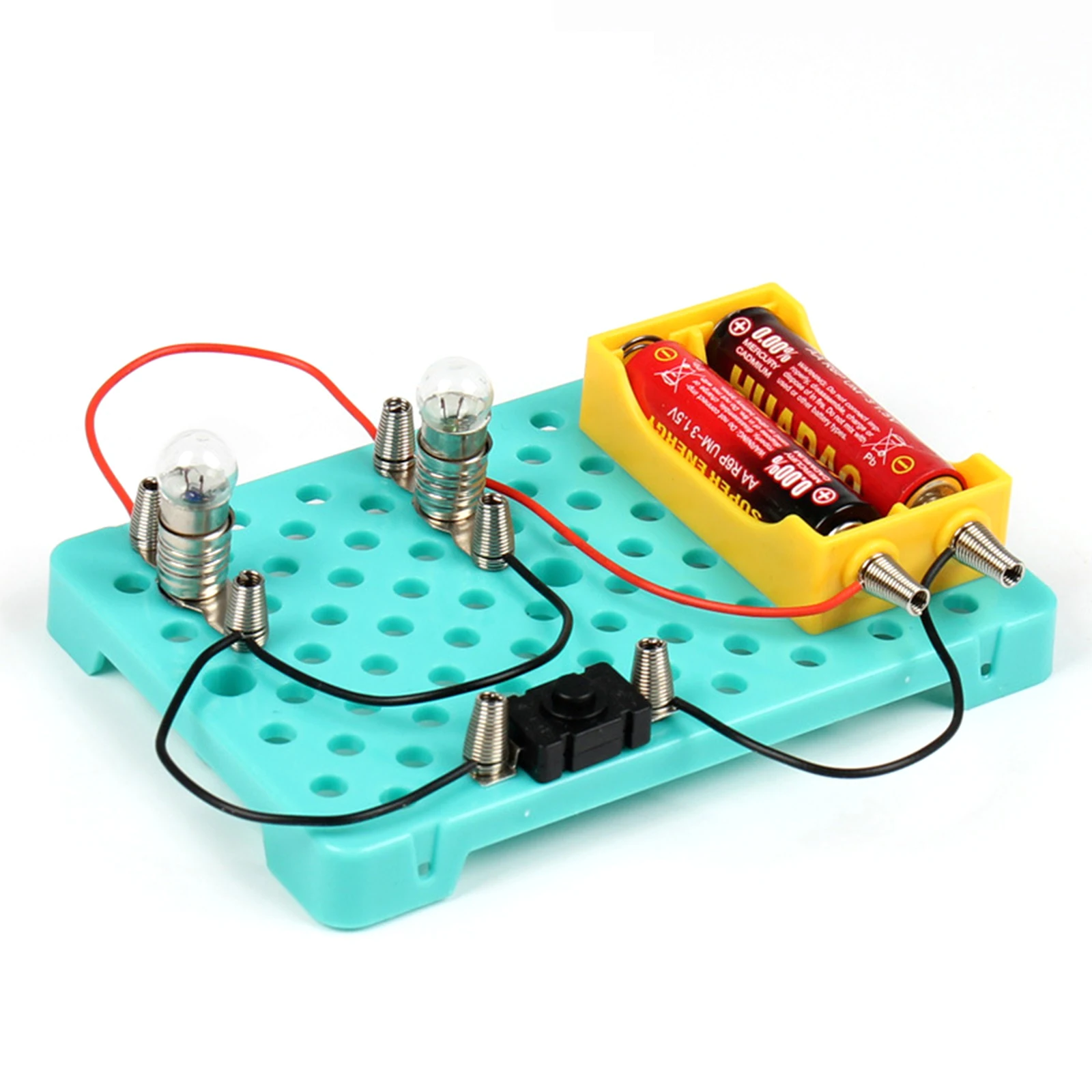 Kit de aprendizaje de electricidad de circuito básico DIY, Juguetes Educativos de física para niños, experimento STEM, enseñanza de habilidades