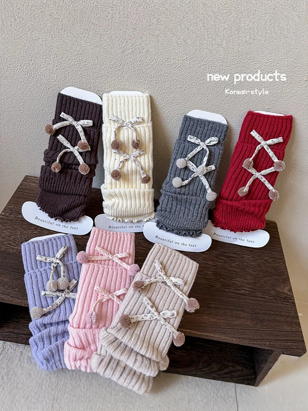 Autumn Kids' Leg Warmers Girls Sock Sleeves 3-8T Sweet Bow Girls' Leg Warmers 7 Colors Children Leg Warmers