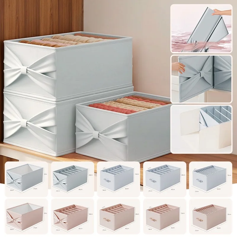 Underwear Organizer Socks Clothes Storage Box Organizers Cabinet Wardrobe for Lingerie Bras Socks Leggings Pants Storage Boxes
