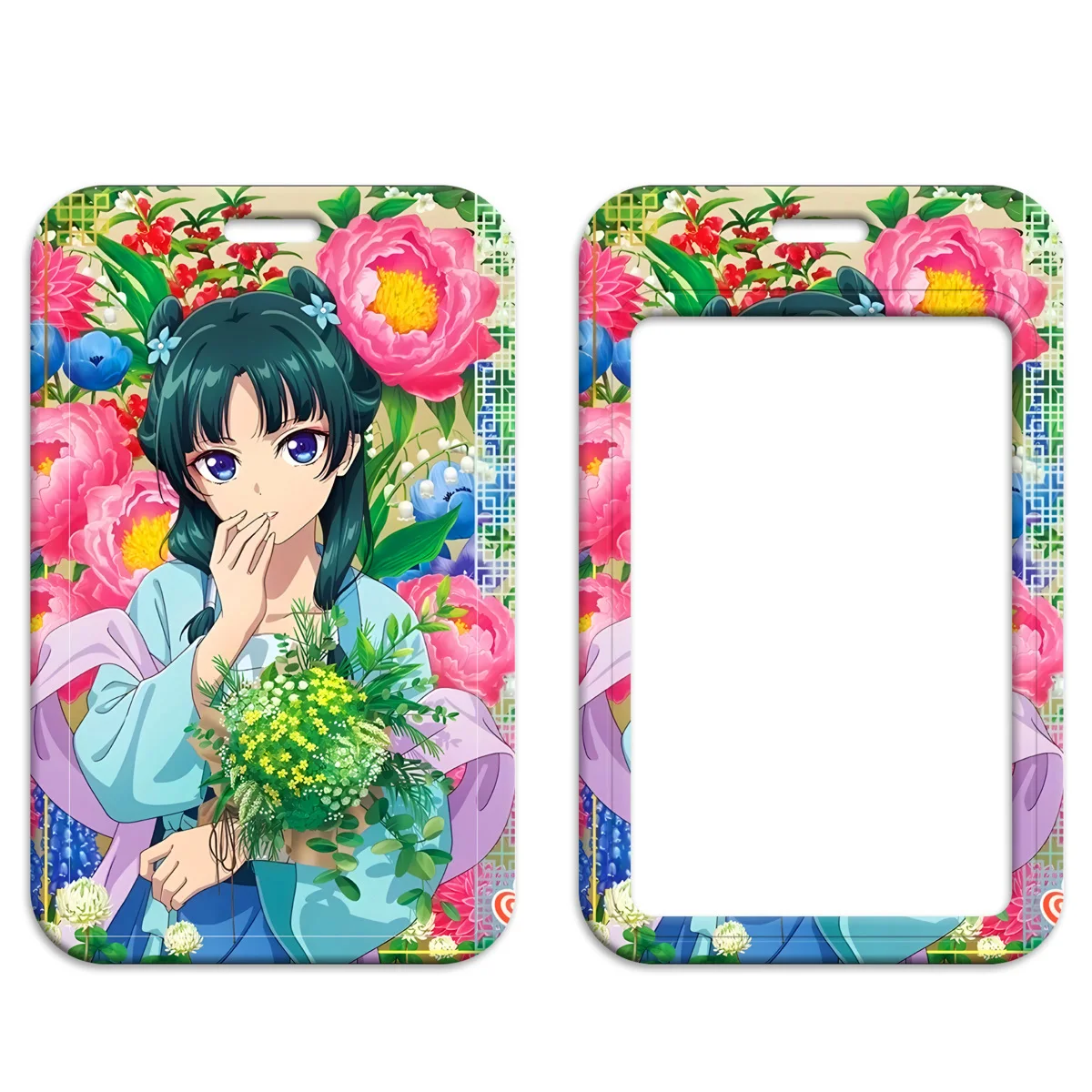 Cute Anime Girl Lanyard Neck Strap Card Holder Key ID Badge Phone Straps Cosplay Accessories Keyrings Gifts for Women Men - view 6