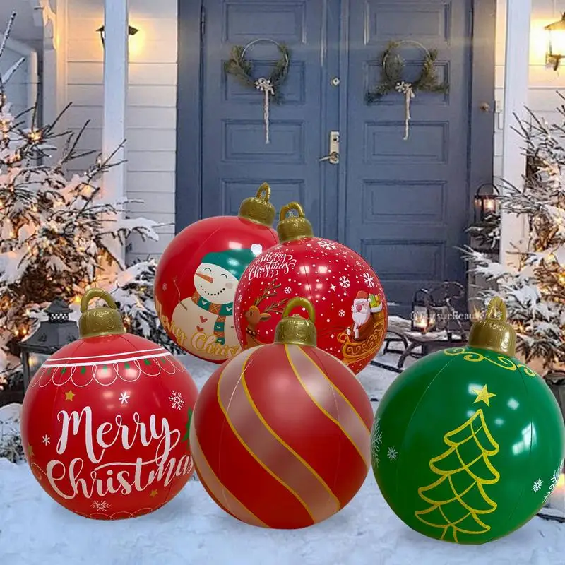 

Inflatable Christmas Balls 16 Colors Glowing Inflatable Christmas Decorations Christmas Outdoor Decorations Christmas Balloons