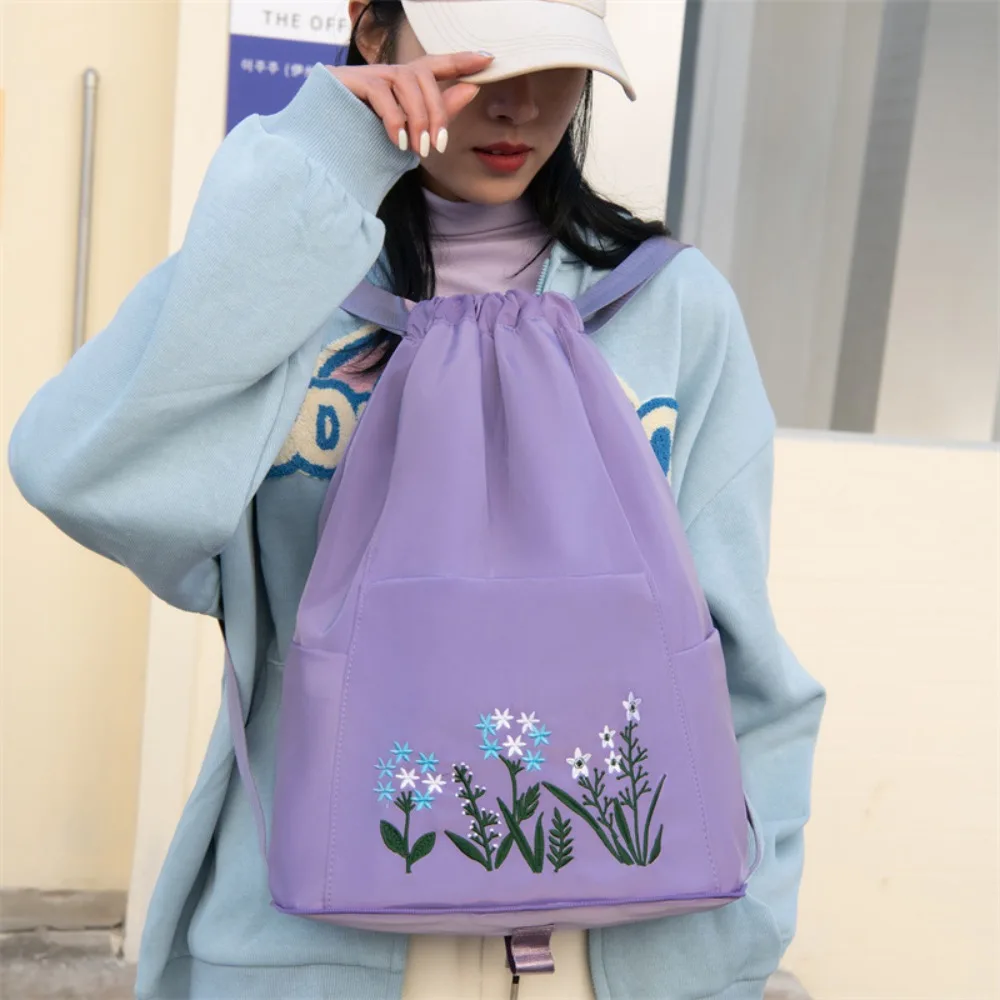 New Designer Waterproof Drawstring Backpack Multifunction Folding Soft Storage Bag Portable Travel Fashion Shopping Handbag