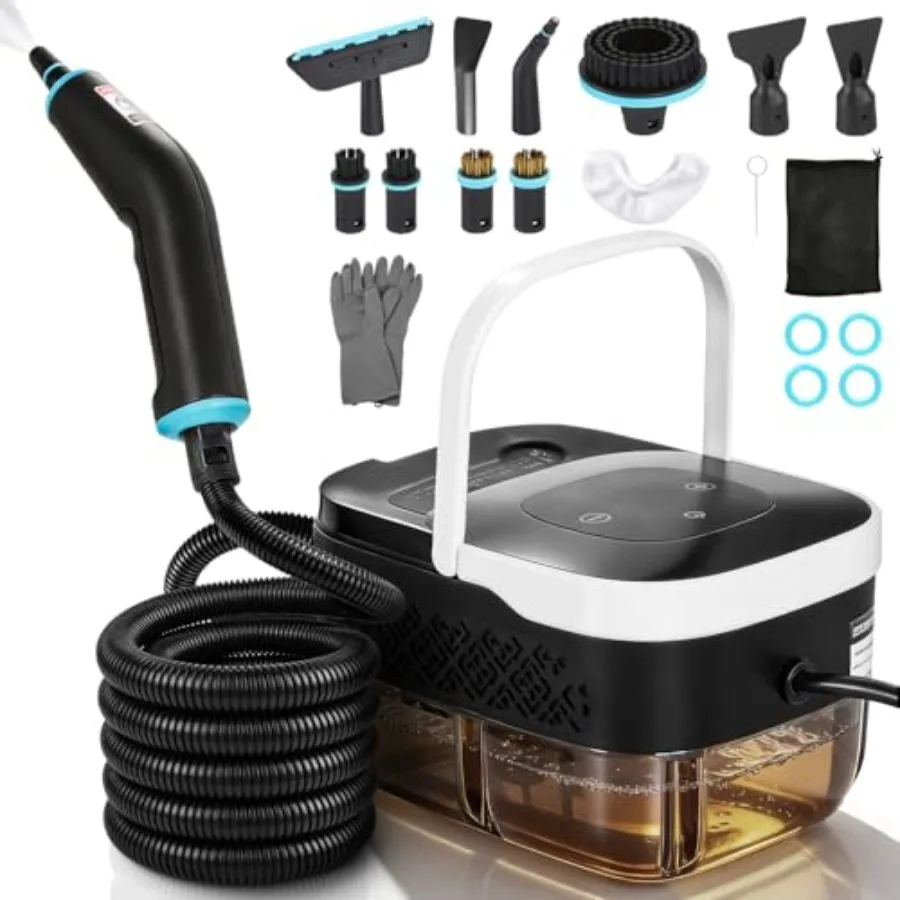 

Handheld High Pressure Steam Cleaner for Home Kitchen Auto Car Detailing Black+White Steam Cleaning Machine