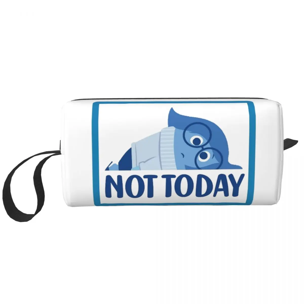 Not Today Sadness Inside Out Cosmetic Bag for Women Makeup Bags Travel Zipper Toiletry Bag Organizer Pouch