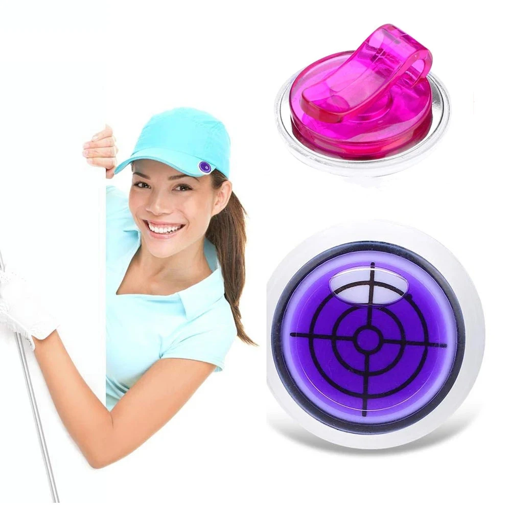 

Маркер для гольфа с уровнем, клипса для кепки, уровень для гольфа с функцией измерения уклона, клипса для кепки с маркером уровня для гольфа