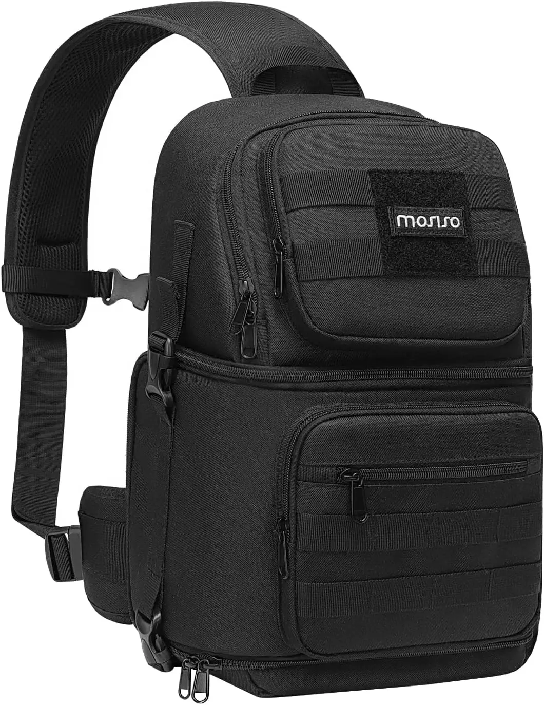 

MOSISO DSLR/SLR/Mirrorless Tactical Camera Crossbody Bag Case Photography Slingpack with Tripod Holder&Removable Modular Inserts