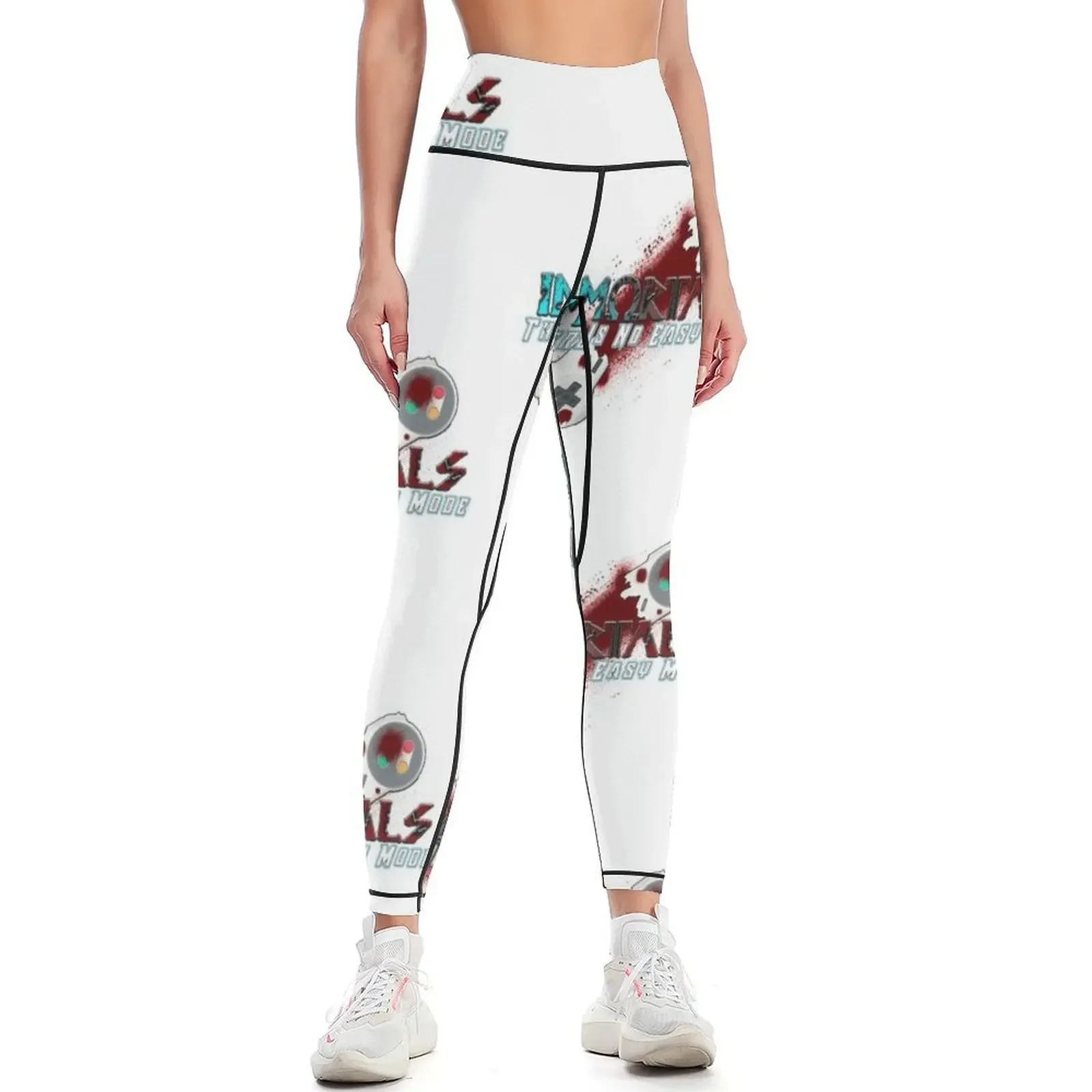 

Immortals-There Is No Easy Mode Leggings sport set gym's sportswear workout clothes for Leginsy push up Womens Leggings