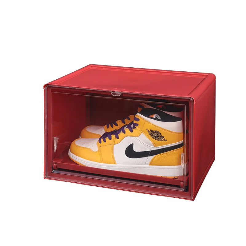 Aggreko Shoe Storage Box Household Sliding Cover Pull-free Installation Folding Shoe Cabinet