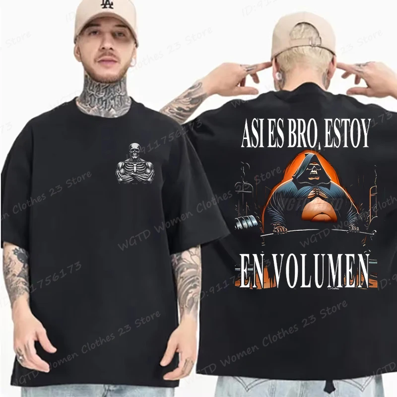 Funny Skeleton Calacas Chidas Gym T-shirt for Men Summer Short Sleeve Oversized T Shirt Casual Streetwear Tops Men's Clothing image 3