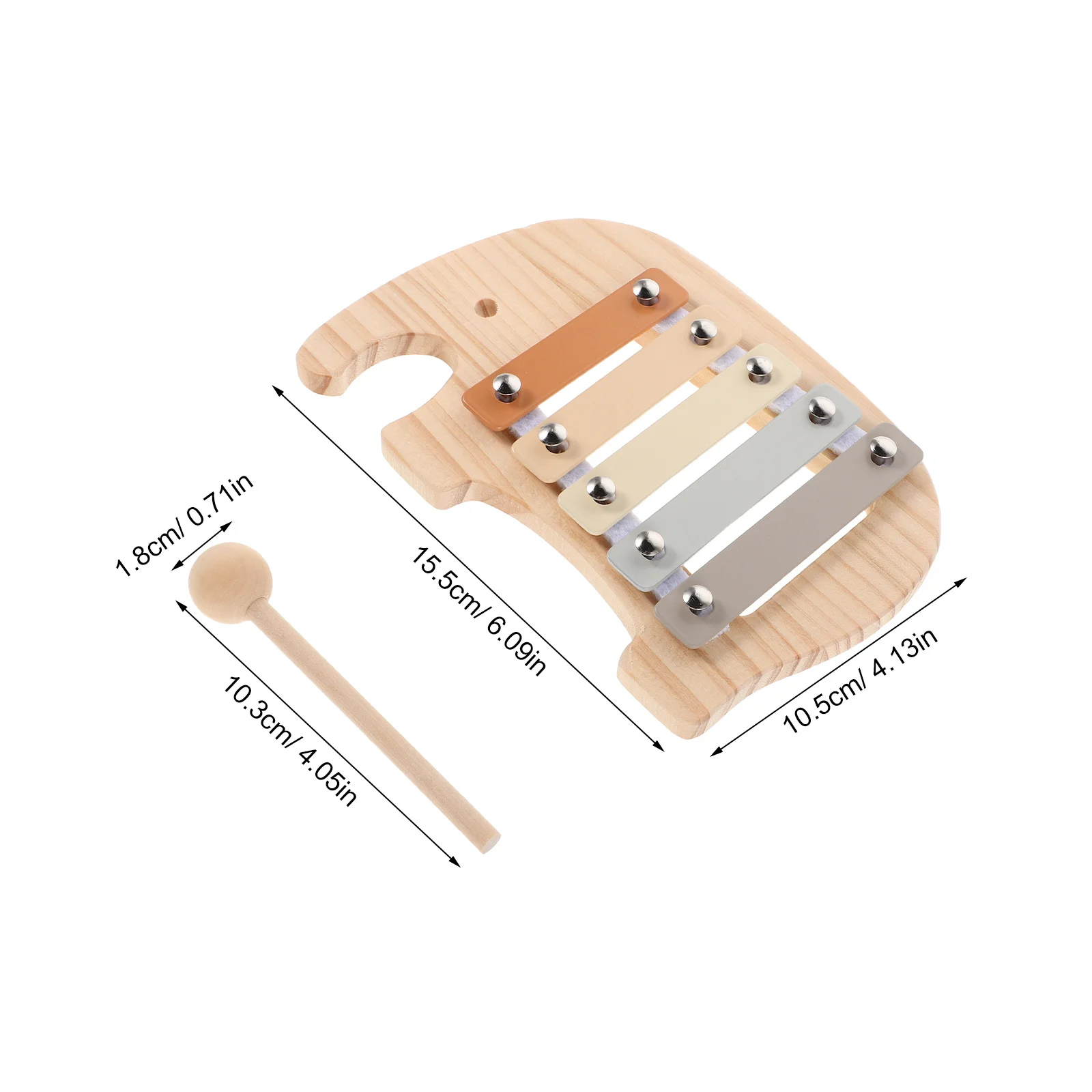 Elephant Wooden Xylophone Colorful Musical Instrument Montessori Percussion Toddler Early Music Education Kids Musical