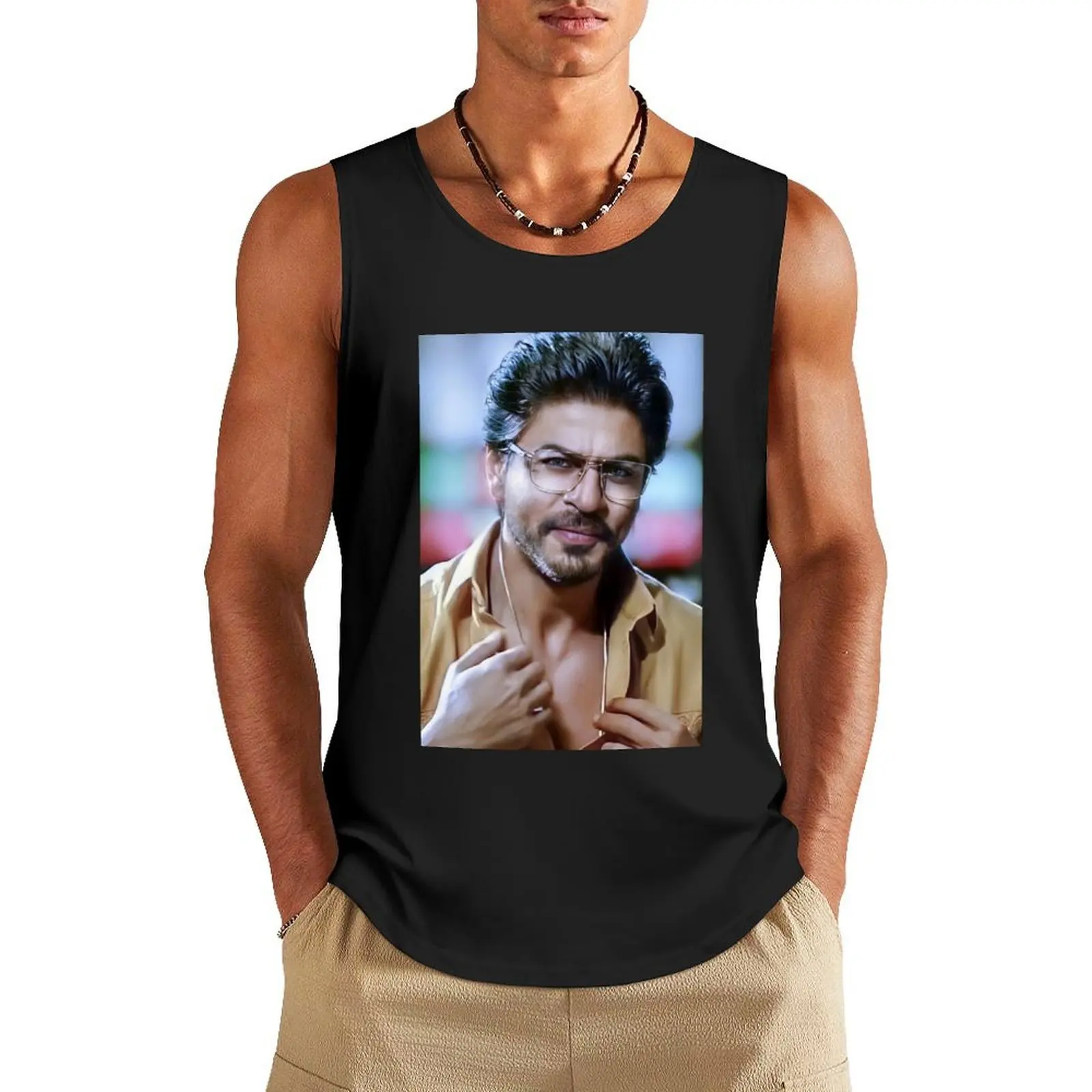 

shahrukh khan Tank Top Men's clothes Men's singlets Bodybuilding clothing man