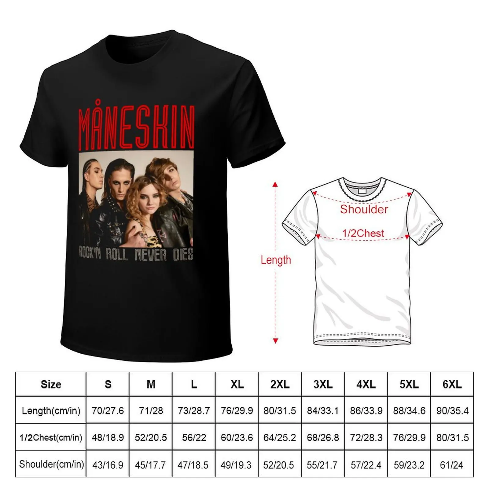 Paint Of Maneskin T-Shirt summer tops aesthetic clothes new edition Short sleeve tee mens t shirts