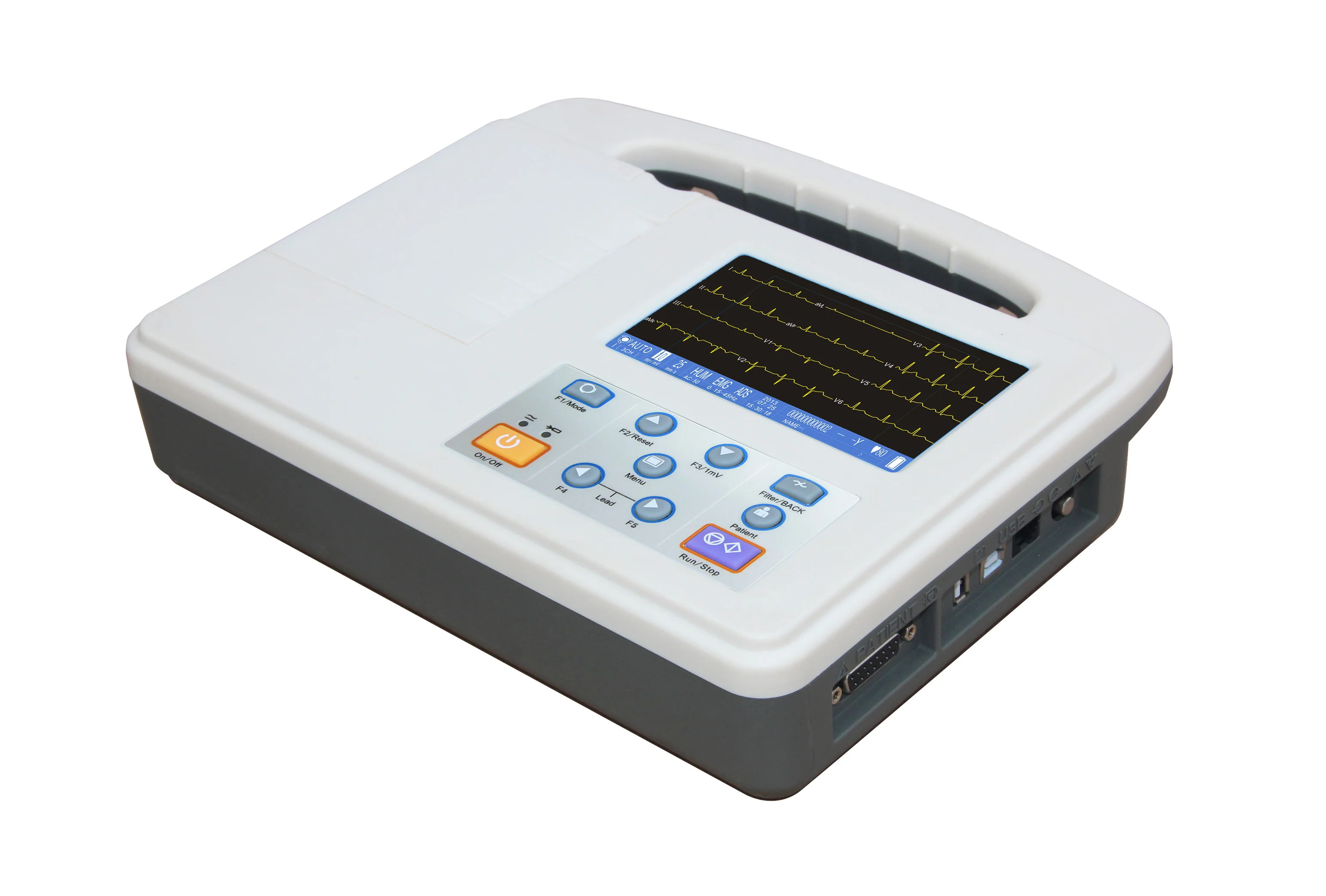 5 inch color LCD Cheap Price High Quality 3 Channel Standard 12 leads Electrocardiograph . Machine for animal use