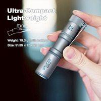 MANKER E05 II (High CRI Version, 4000K, R9080) Compact EDC Flashlight, 519A LED 1300 Lumens, 14500 or AA Battery, Camping