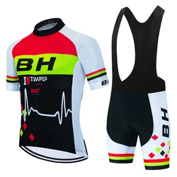 2023 New BH Team Bicycle Clothing Men's Summer Road Bike Wear Racing Clothes Quick Dry Cycling Jersey Set Ropa Ciclismo Maillot