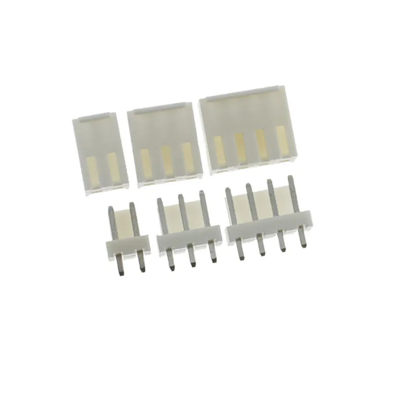 25 Sets 2p 3p 4 Pin VH 3.96mm Pitch Housing Straight Needle Pin Header Terminal Connector with Box