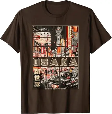 Vintage Japanese Takoyaki Osaka T-Shirt Y2k Aesthetic Dotonbori Drunken Octopus Graphic Clothes Japan 80s 90s Streetwear Apparel view 2