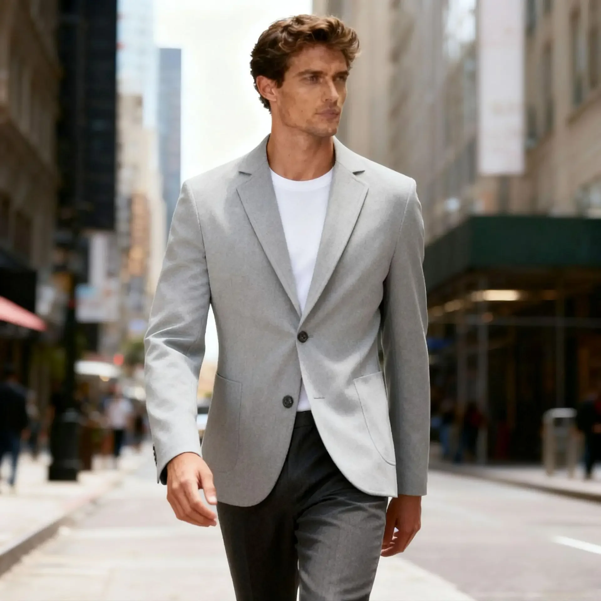 Men Suits Single Breasted Blazers Solid Suits Cardigan Outerwear Turn Down Collar Casual 2026 Summer Loose Buttons Spliced
