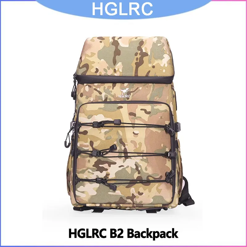 

HGLRC B2 FPV Drone Backpack 900D Leather-Film Waterproof Fabric, 47x29x23cm Outdoor Bag for RC Freestyle Drone Goggles & Camera