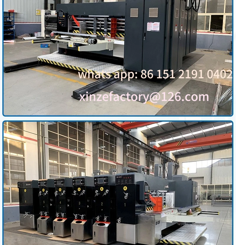 Customizable custom automatic printing machine, die-cutting and forming machine equipment, production of printing corrugated box view 6