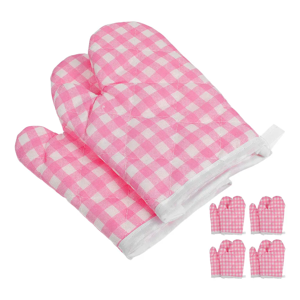 

10 Pcs Children's Thermal Gloves Kitchen Cooking Oven Mitts Kids Baking Cotton Line Thread