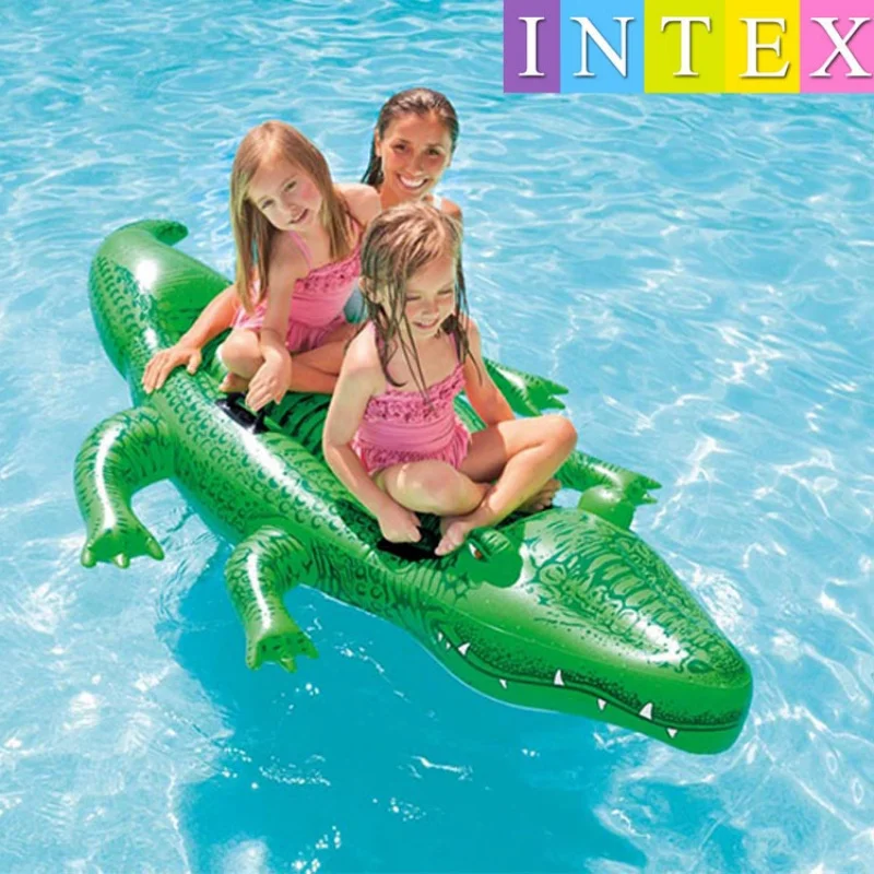 

Inflatable Floating Row Crocodile Children's Water Inflatable Outdoor Swimming Water Pool Beach Swimming