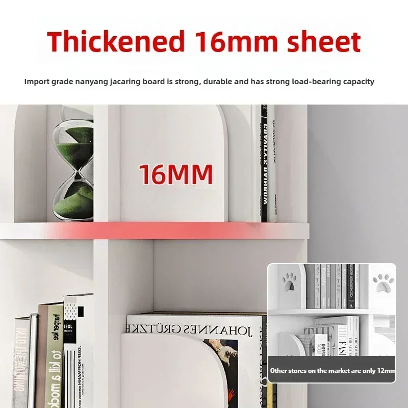 Bookshelf,Floor Standing Storage Rack,living Room Rotatable Storage Picture Book Rack,student Bedroom Storage Book Cabinet